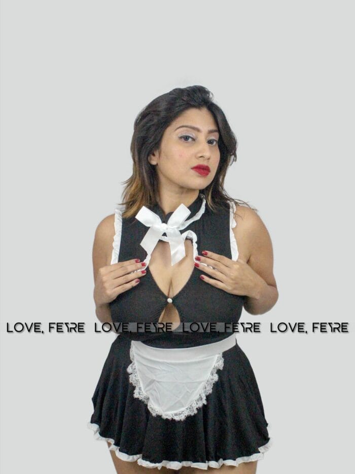 Lace Bow Front Maid Costume Set