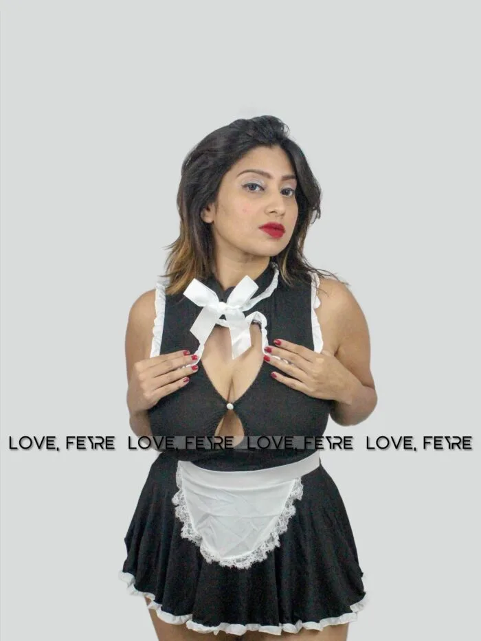 Lace Bow Front Maid Costume Set