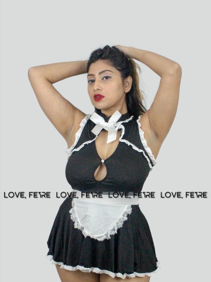 Lace Bow Front Maid Costume Set - Image 2