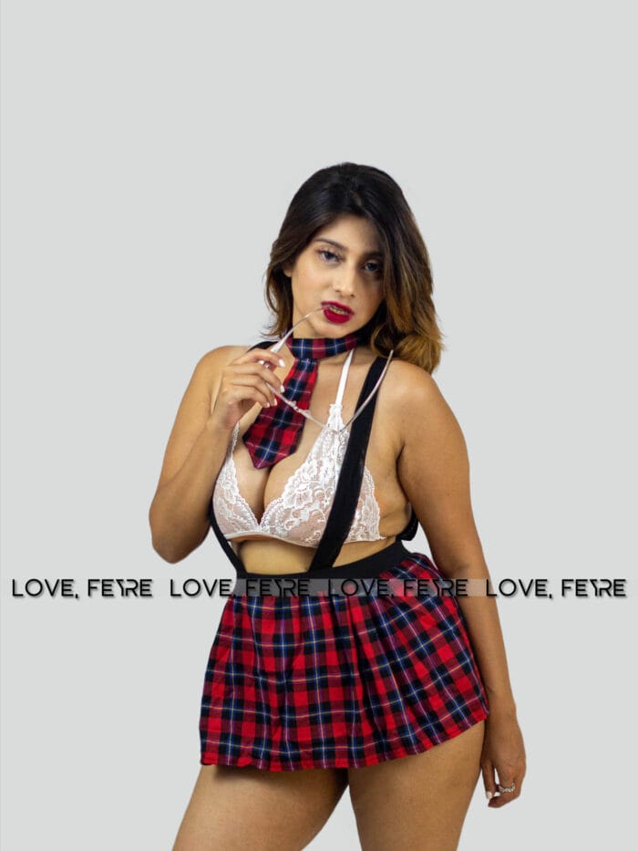 Tartan Print School Girl Costume Set