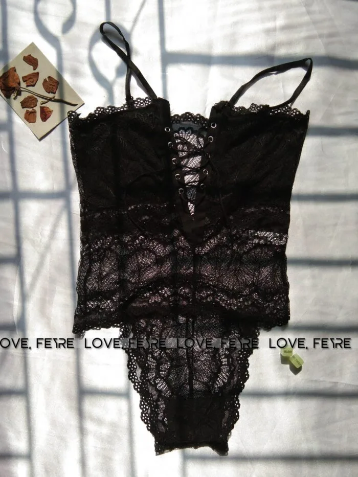 Lace Mesh Teddy Bodysuit - Image 2