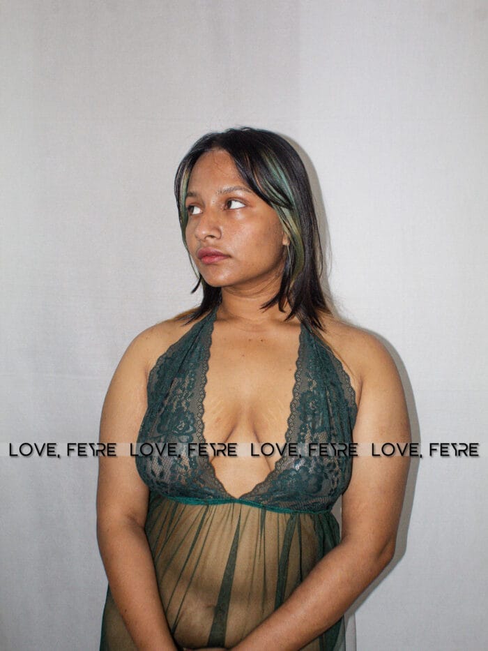 Contrast Lace Sheer Cami Nightgown - Image 2