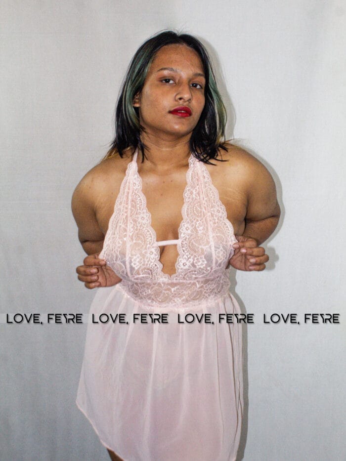 Contrast Lace Mesh Cami Nightgown - Image 4