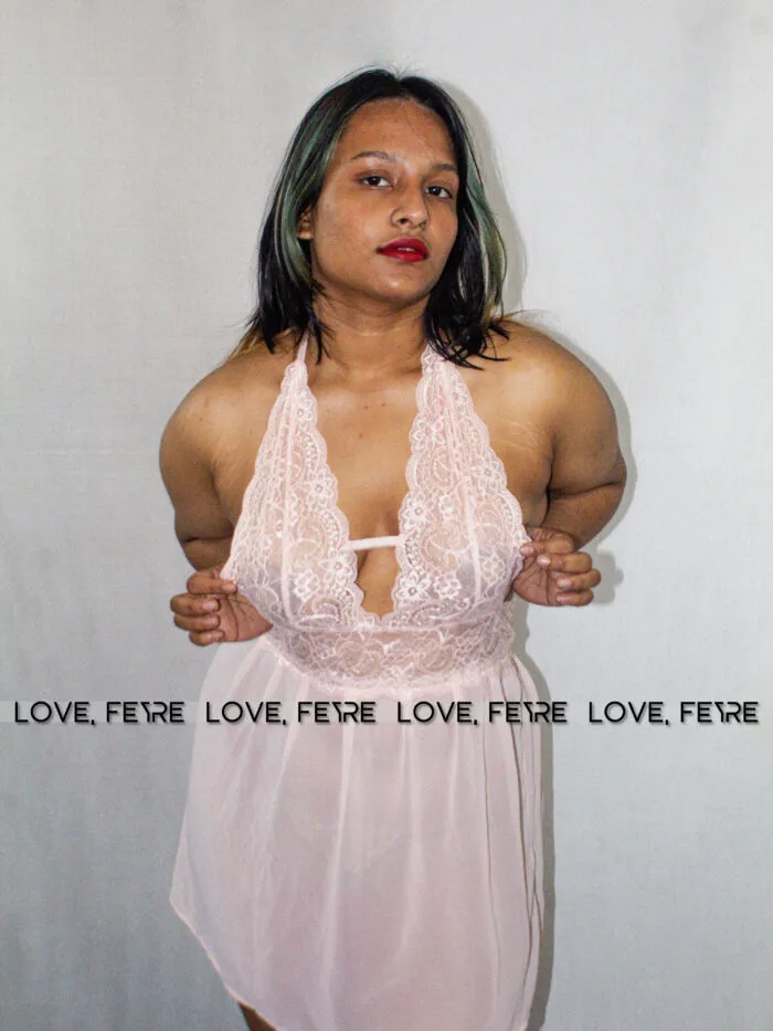 Contrast Lace Mesh Cami Nightgown - Image 4
