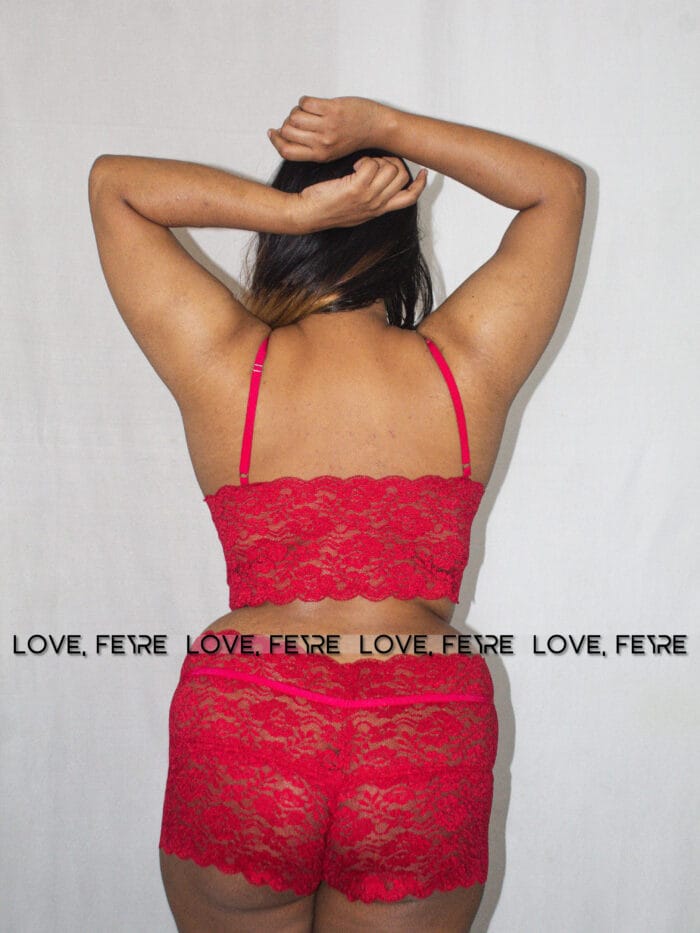 Contrast Lace Trim Cami Top & Shorts Set - Image 5
