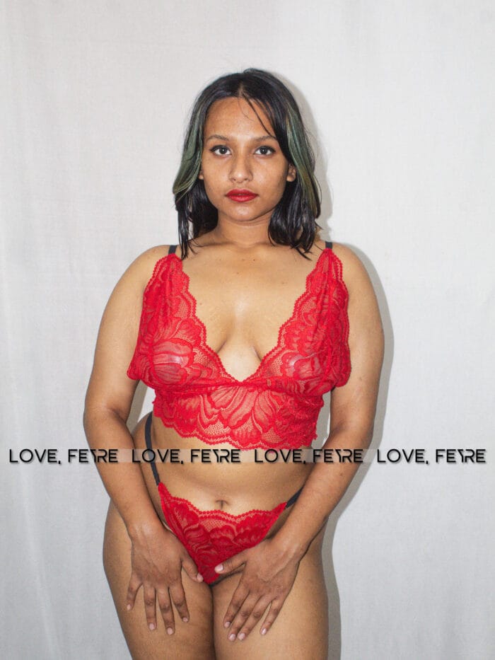 Floral Lace Erotic Lingerie Set - Image 2