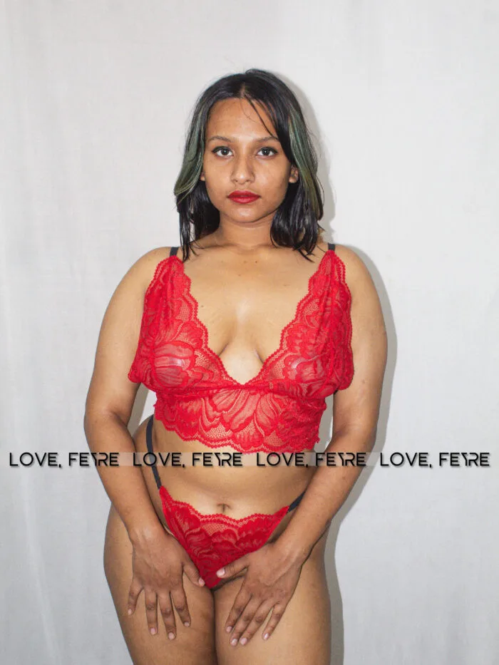 Floral Lace Erotic Lingerie Set - Image 2