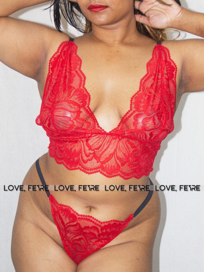 Floral Lace Erotic Lingerie Set