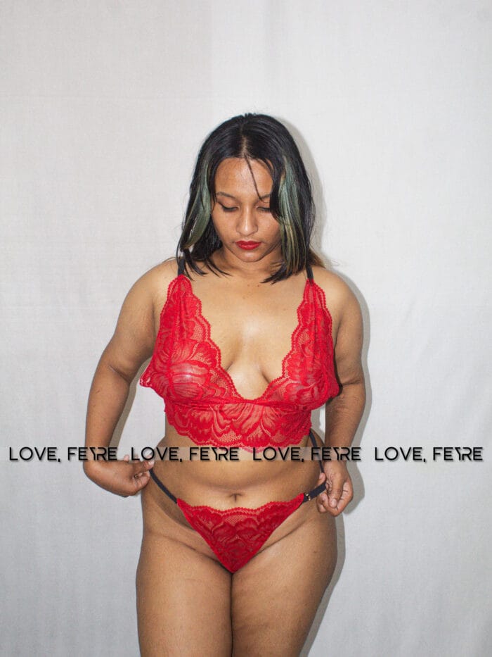 Floral Lace Erotic Lingerie Set - Image 3