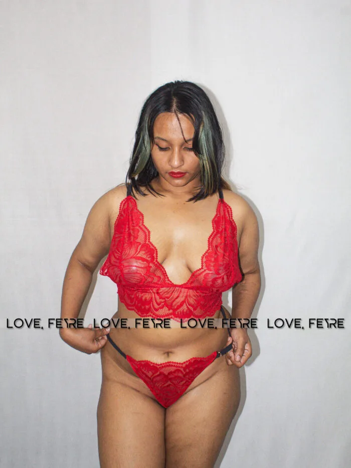 Floral Lace Erotic Lingerie Set - Image 3
