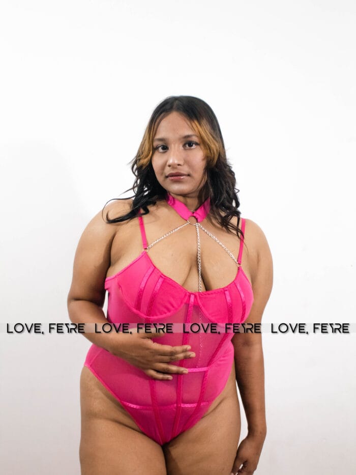 Mesh Strappy Underwire Corset Bodysuit - Image 7