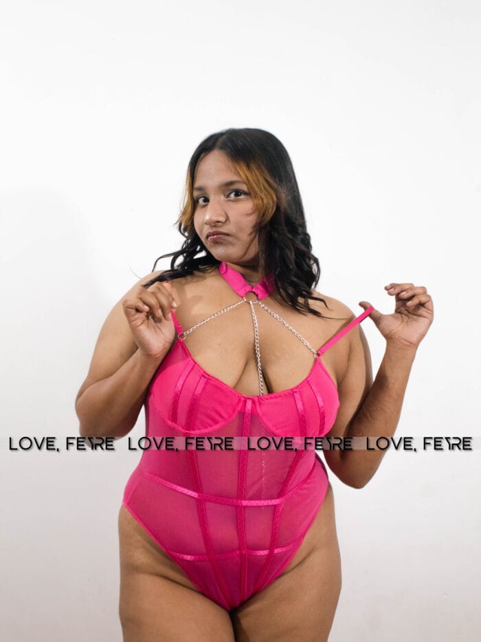Mesh Strappy Underwire Corset Bodysuit - Image 6