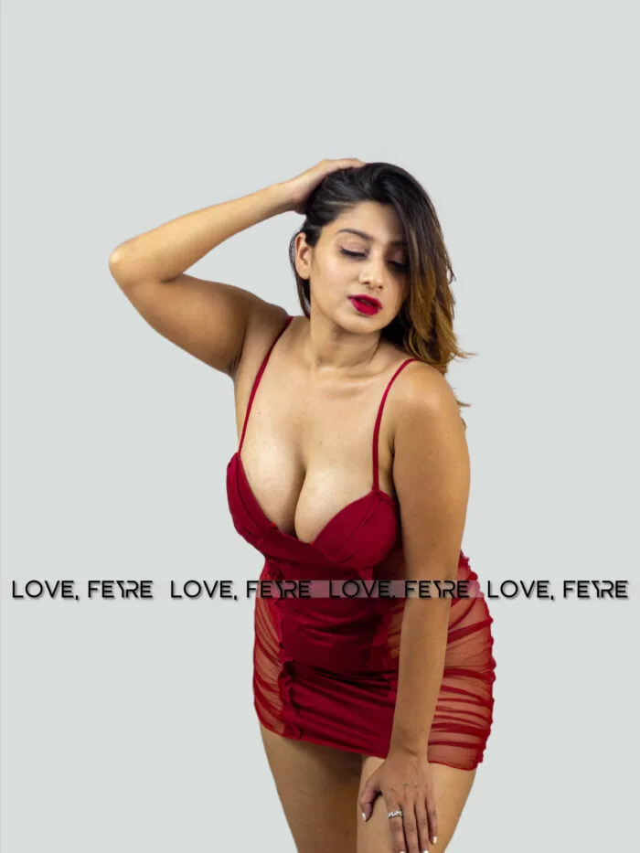 Low-Cut Seductive Transparent Nightgown
