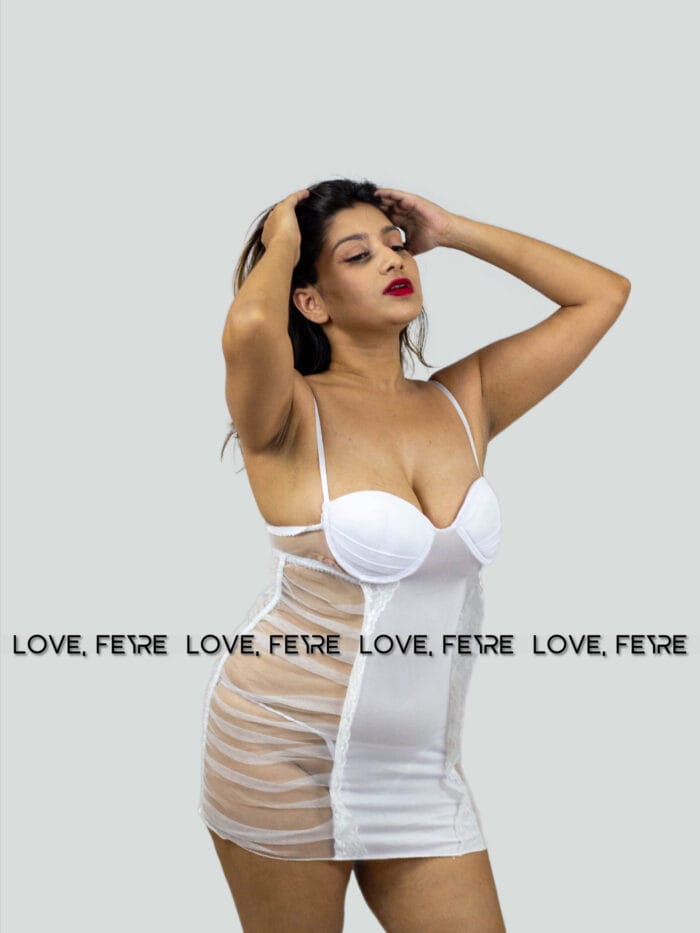 Low-Cut Seductive Transparent Nightgown - Image 3