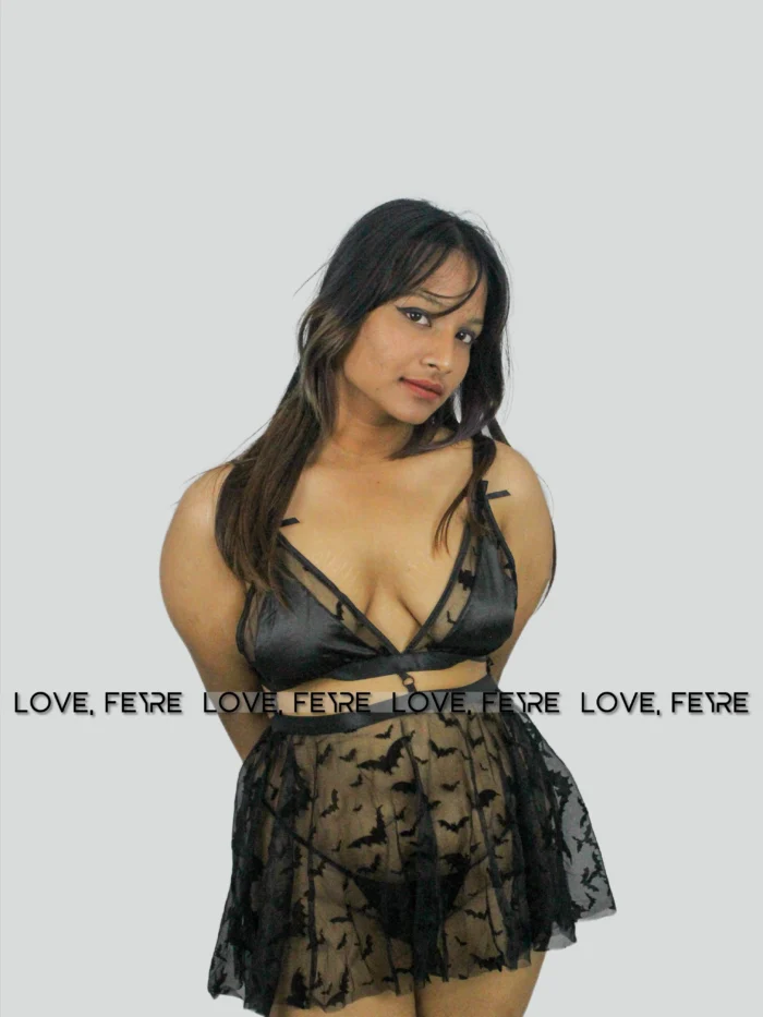 Mesh Hollow Out Backless Babydoll Nightgown - Image 2