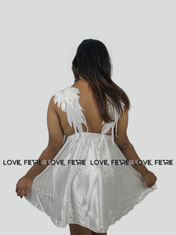 Silk Backless Angel Wings Nightgown - Image 7