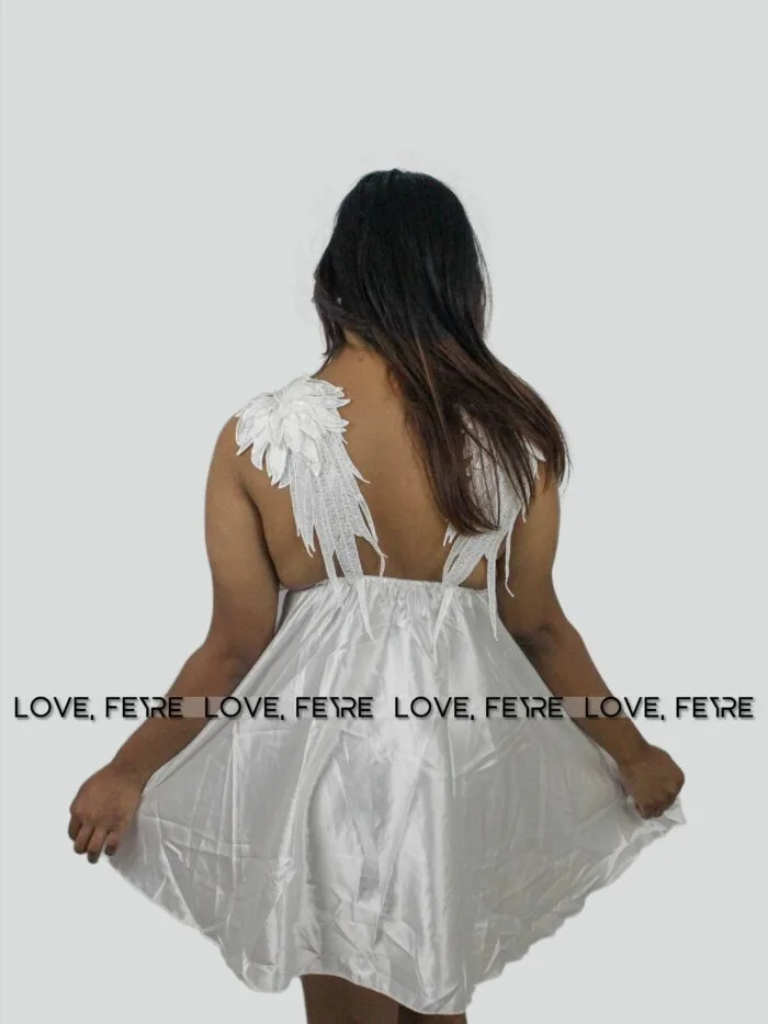 Silk Backless Angel Wings Nightgown - Image 7