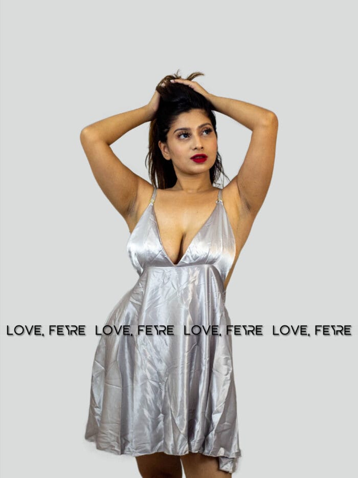 Silk Backless Angel Wings Nightgown - Image 3