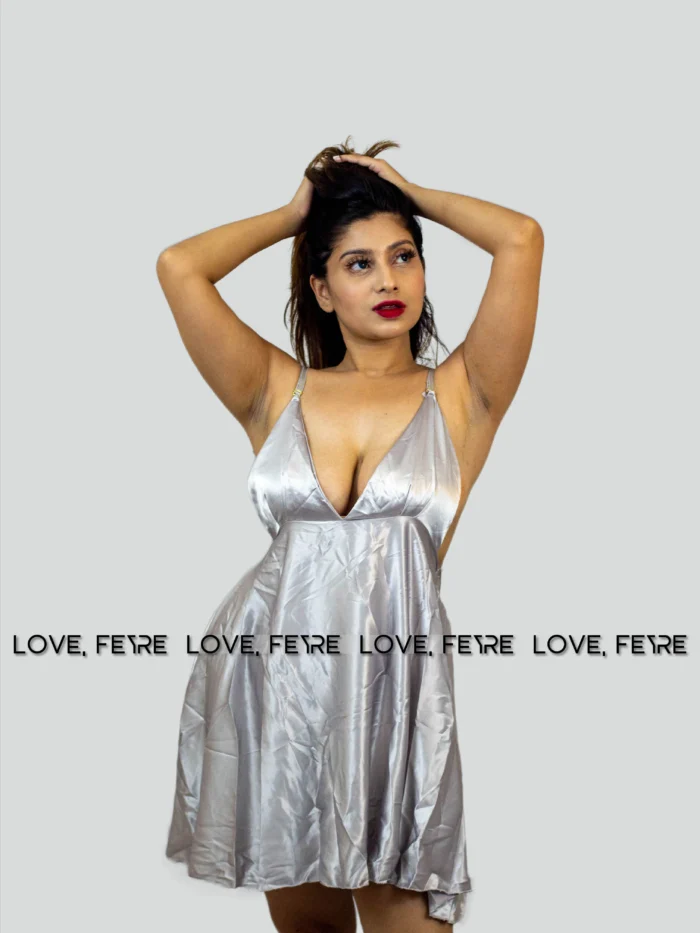 Silk Backless Angel Wings Nightgown - Image 3
