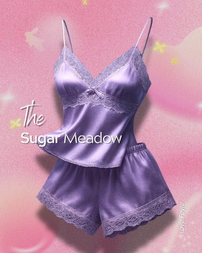 Lace Trim Shorts Set - The Sugar Meadow
