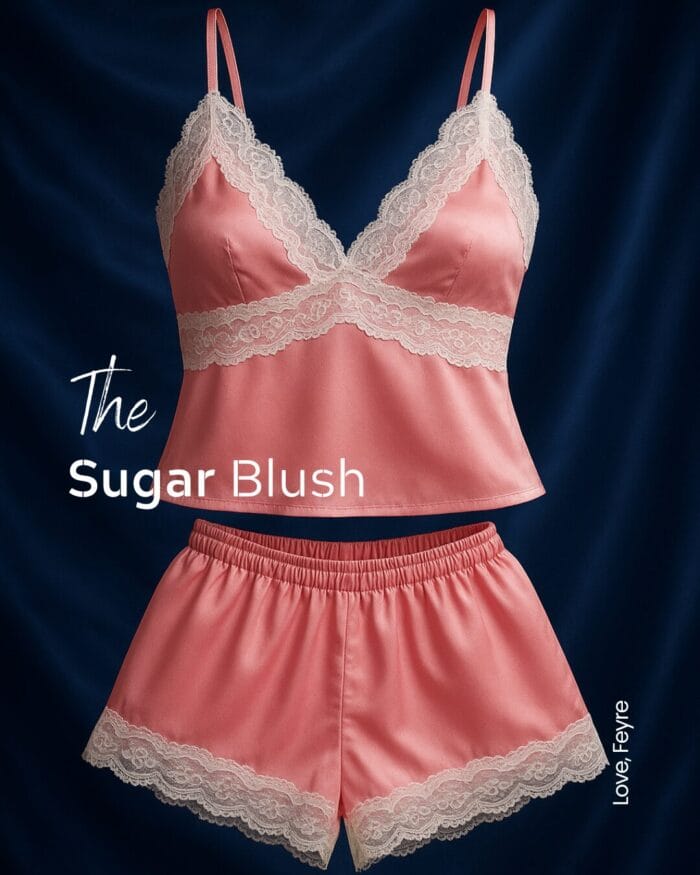 Contrast Lace Shorts Set - The Sugar Blush